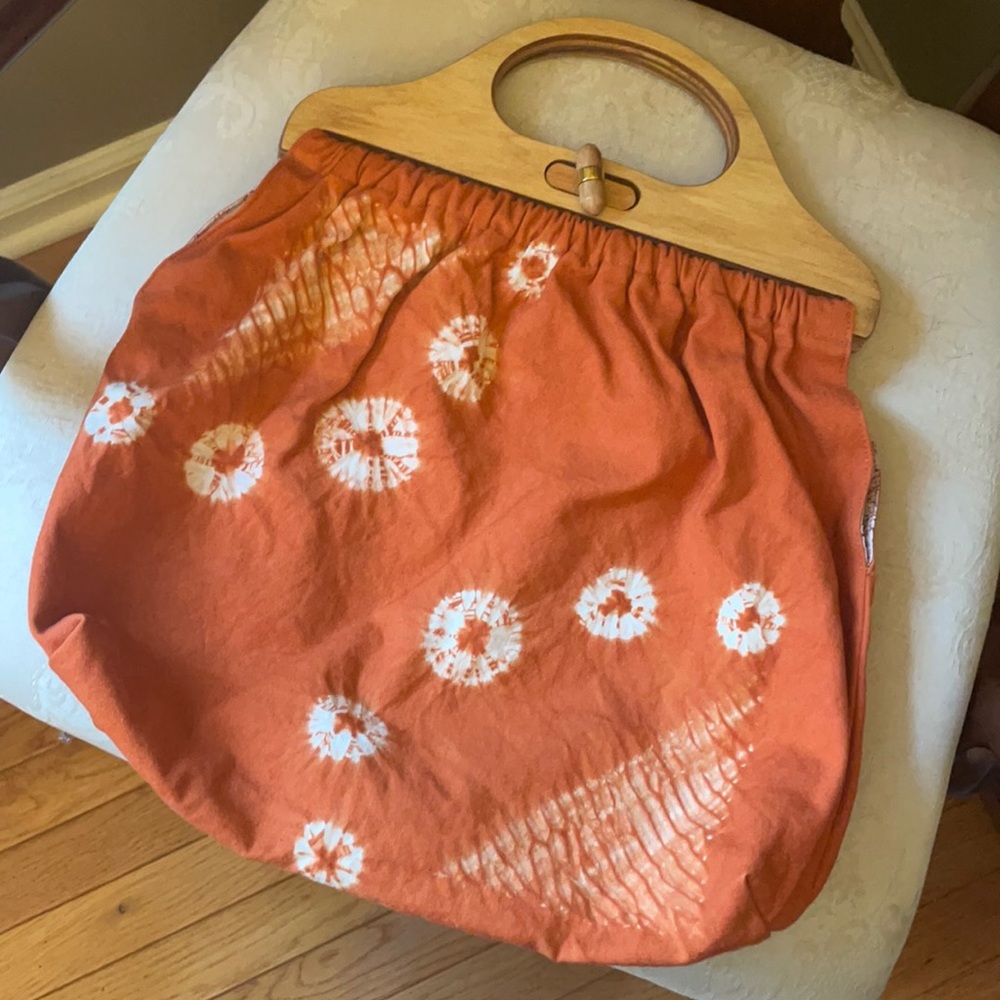 Unique Handcrafted tie dye cotton wooden handle